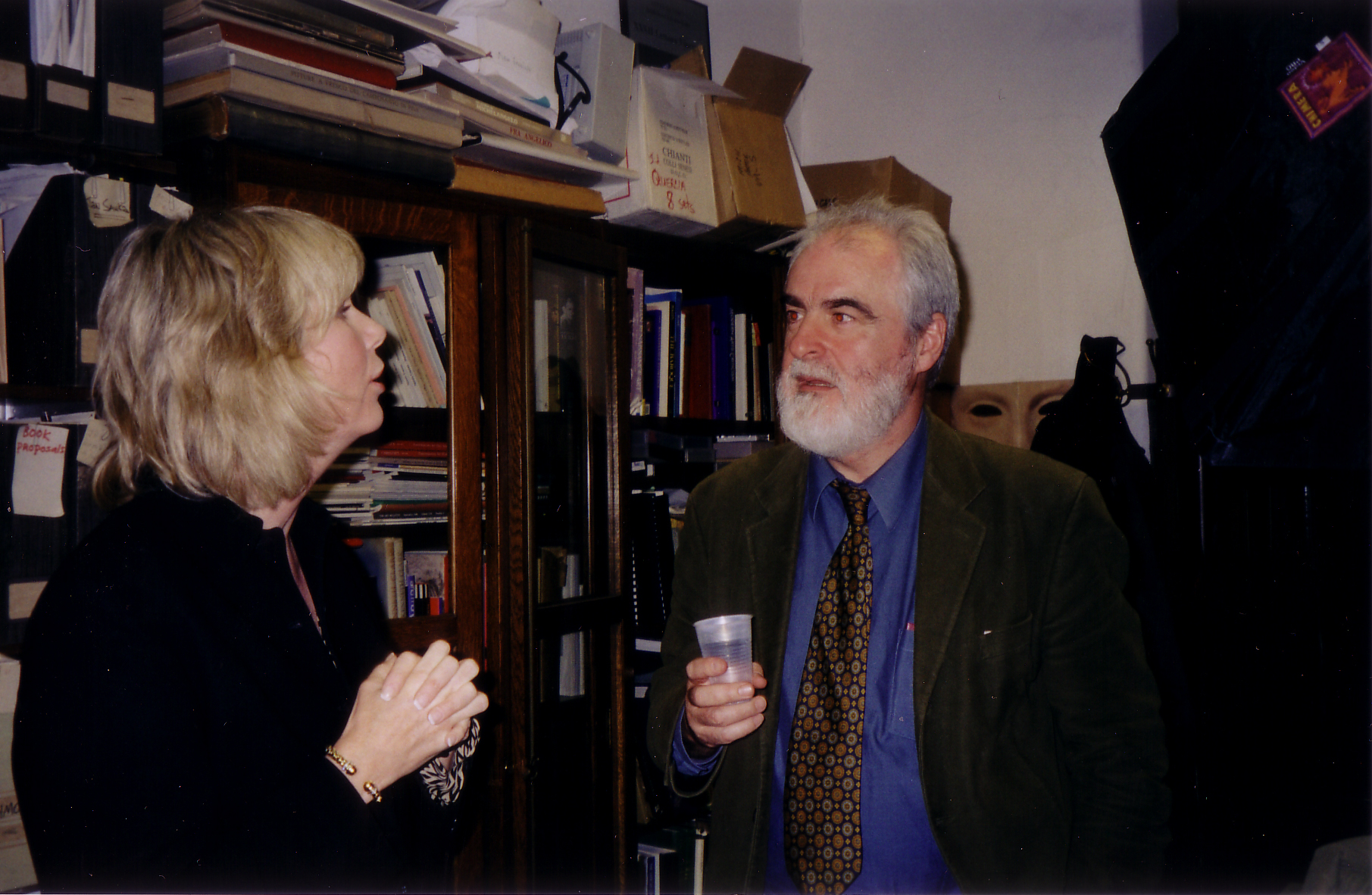 Dore Hammond interviewing Michael Daley of ArtWatch UK for documentray Divine Light: A Frank Mason Perspective. The interview took place at Columbia University office of Professor James Beck. Professor Beck was the Chair Emeritus of Arts and Archelogy Department at Columbia University.