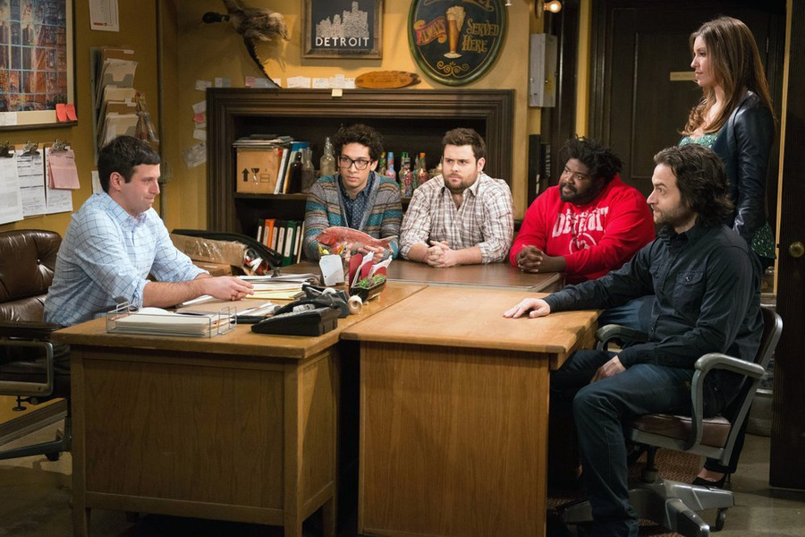 Still of Chris D'Elia, Bianca Kajlich, David Fynn, Ron Funches, Brent Morin and Rick Glassman in Undateable (2014)