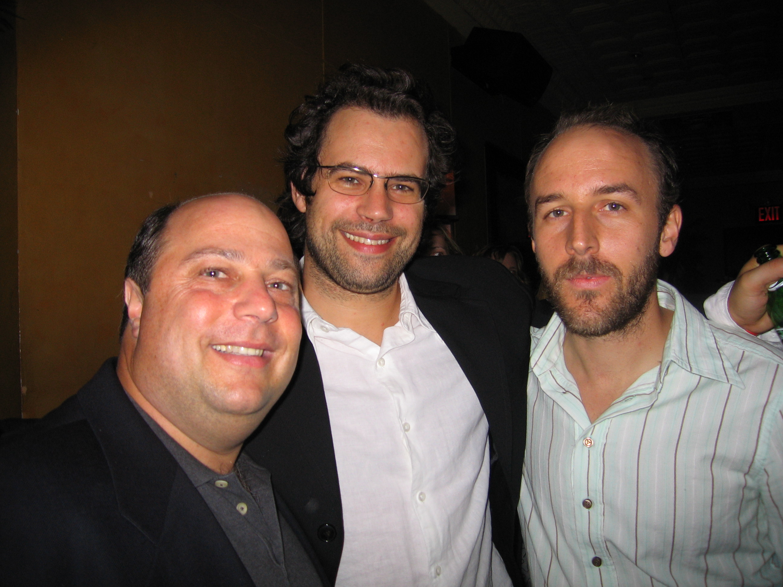 Allan Greenberg, Alex Orlovsky (Producer, Derek Cianfrance (Director) after winning Chrysler Film Project Grand Prize