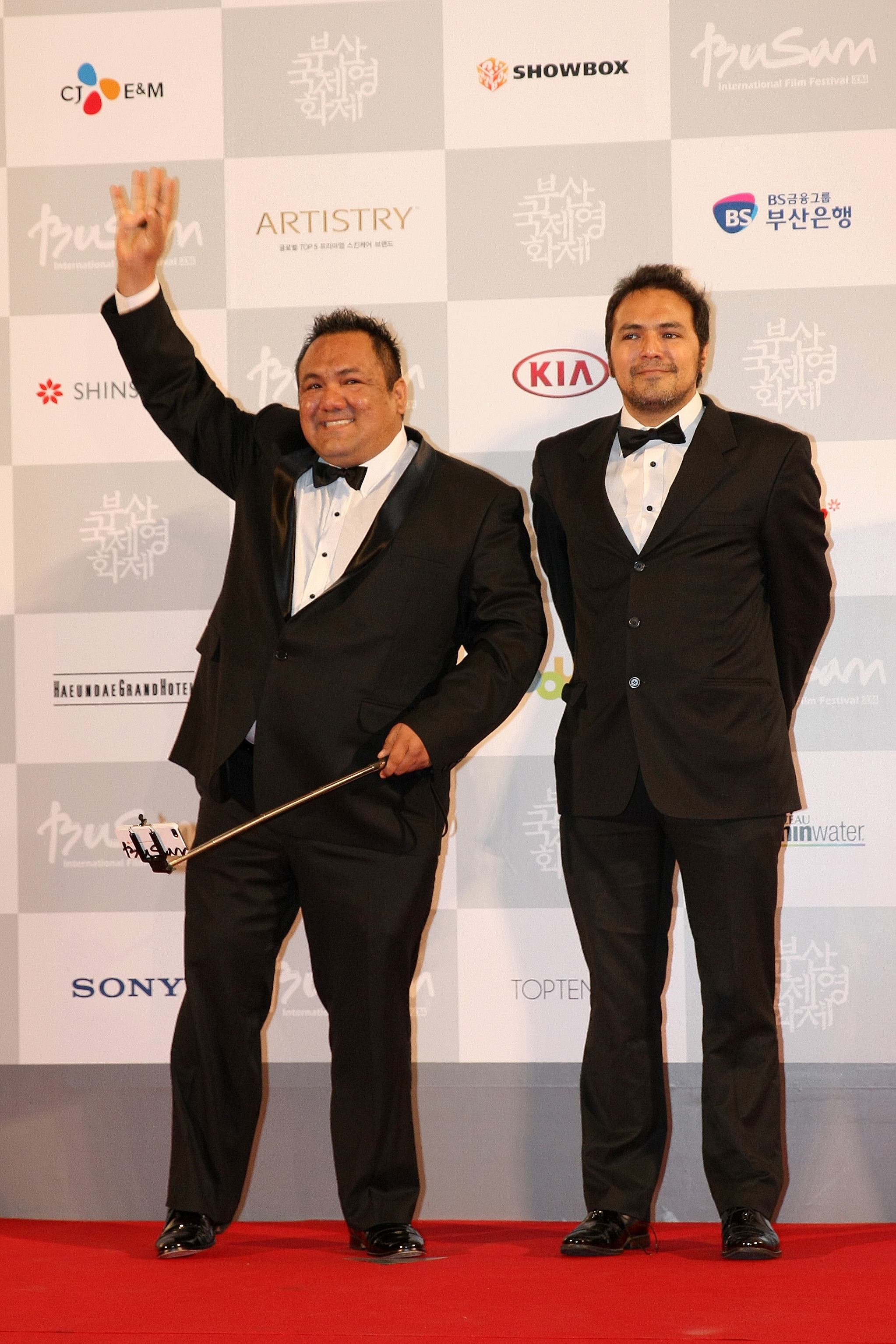 Producer Meackol Ciurlizza and writer/director Carlos Ciurlizza at the world premiere of SEBASTIAN at the 2014 Busan International Film Festival - South Korea.