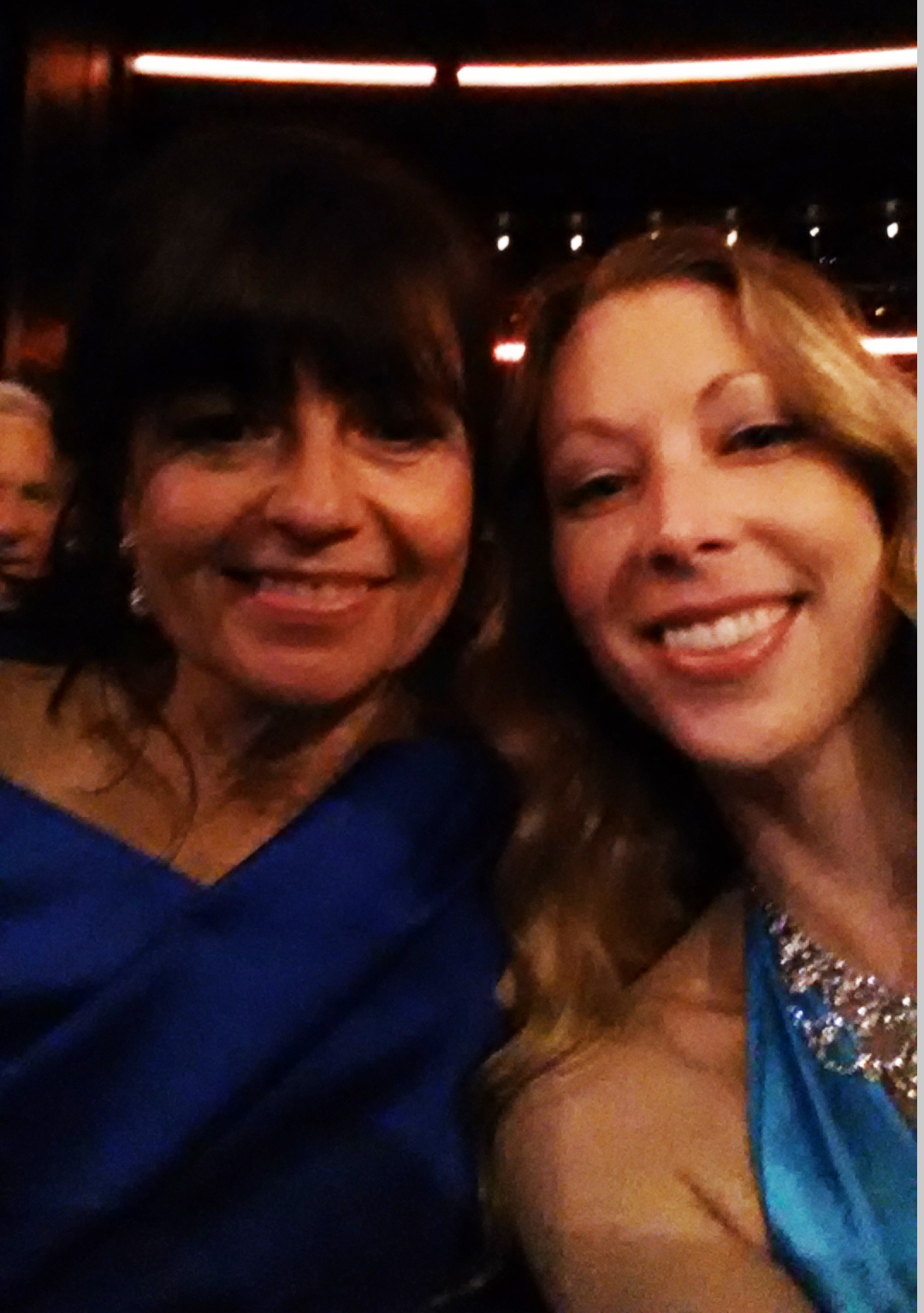 Emmy winning Gail Mancuso with Jennifer Day at the Emmys