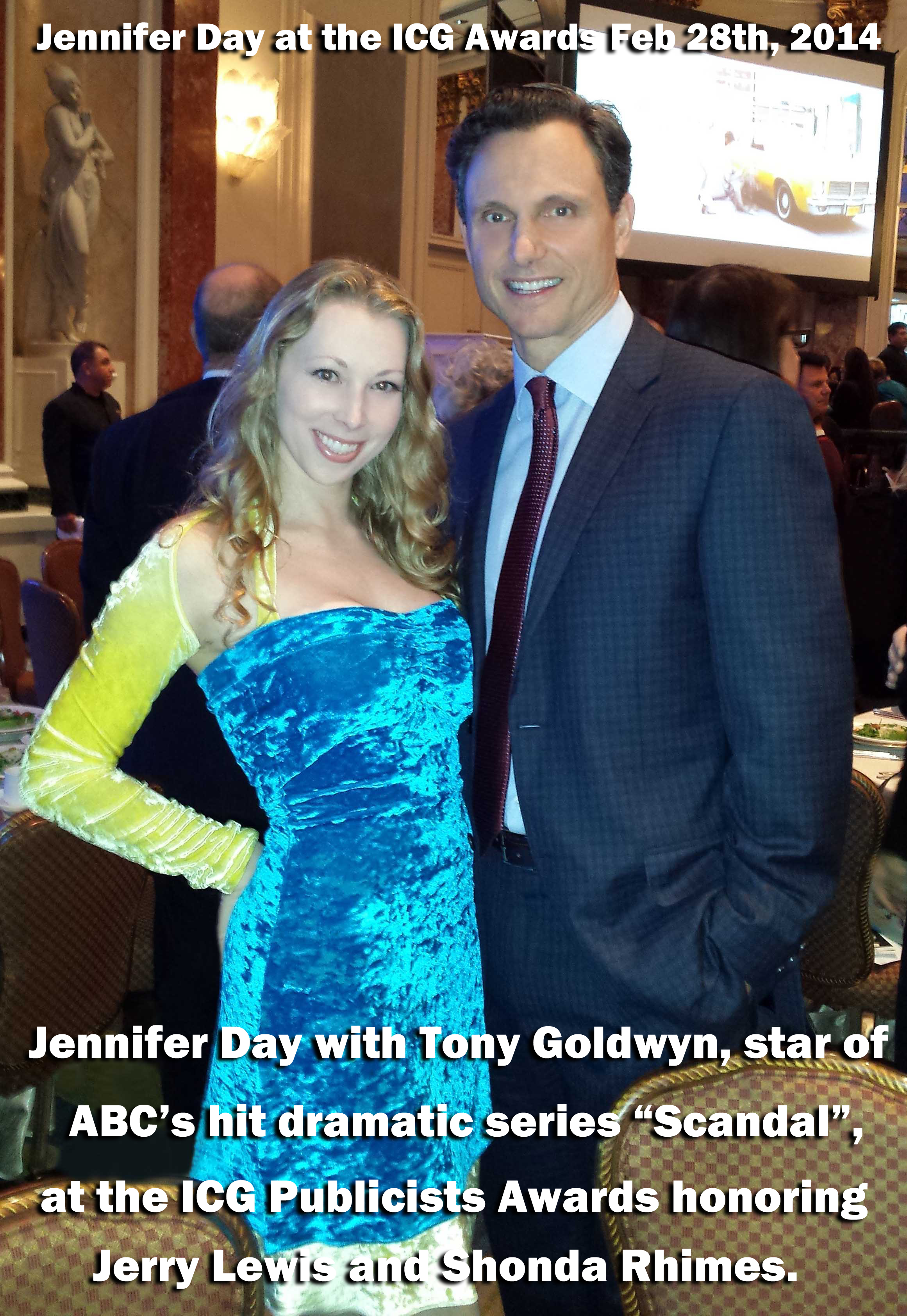 Jennifer Day with Emmy winning star Tony Goldwyn