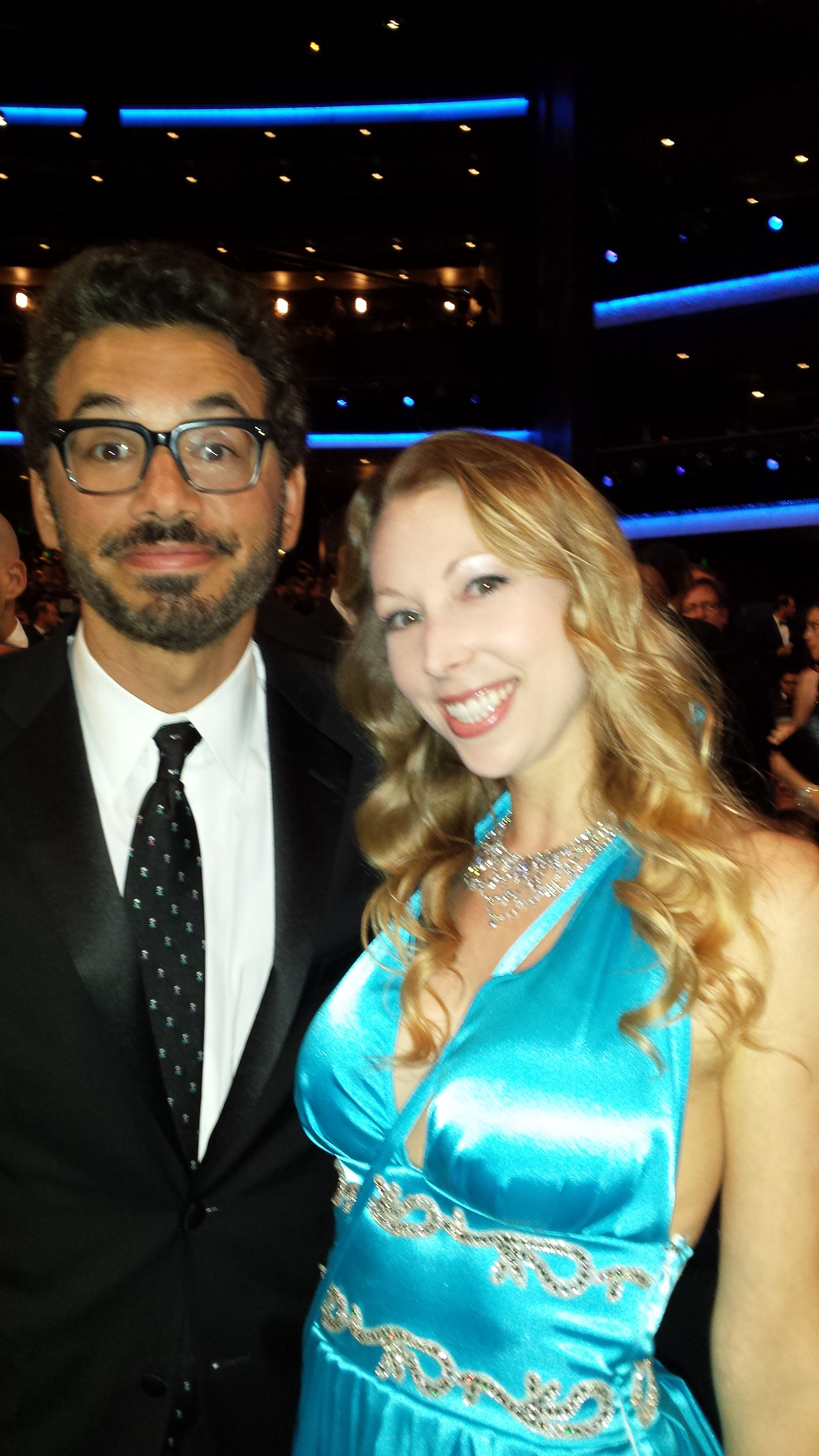 Jennifer Day and Al Madrigal at The Emmys