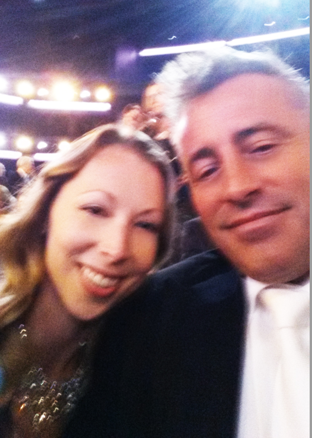 Matt LeBlanc with Jennifer Day at the Emmys