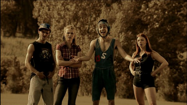 Still of Andrew Craig, Hailey Birnie, Kristopher Turner, Melissa Jane Shaw in The Triumph of Dingus McGraw