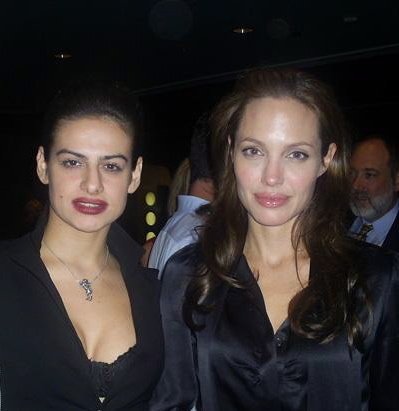 Angelina Jolie and Elena Levon at the premiere of 