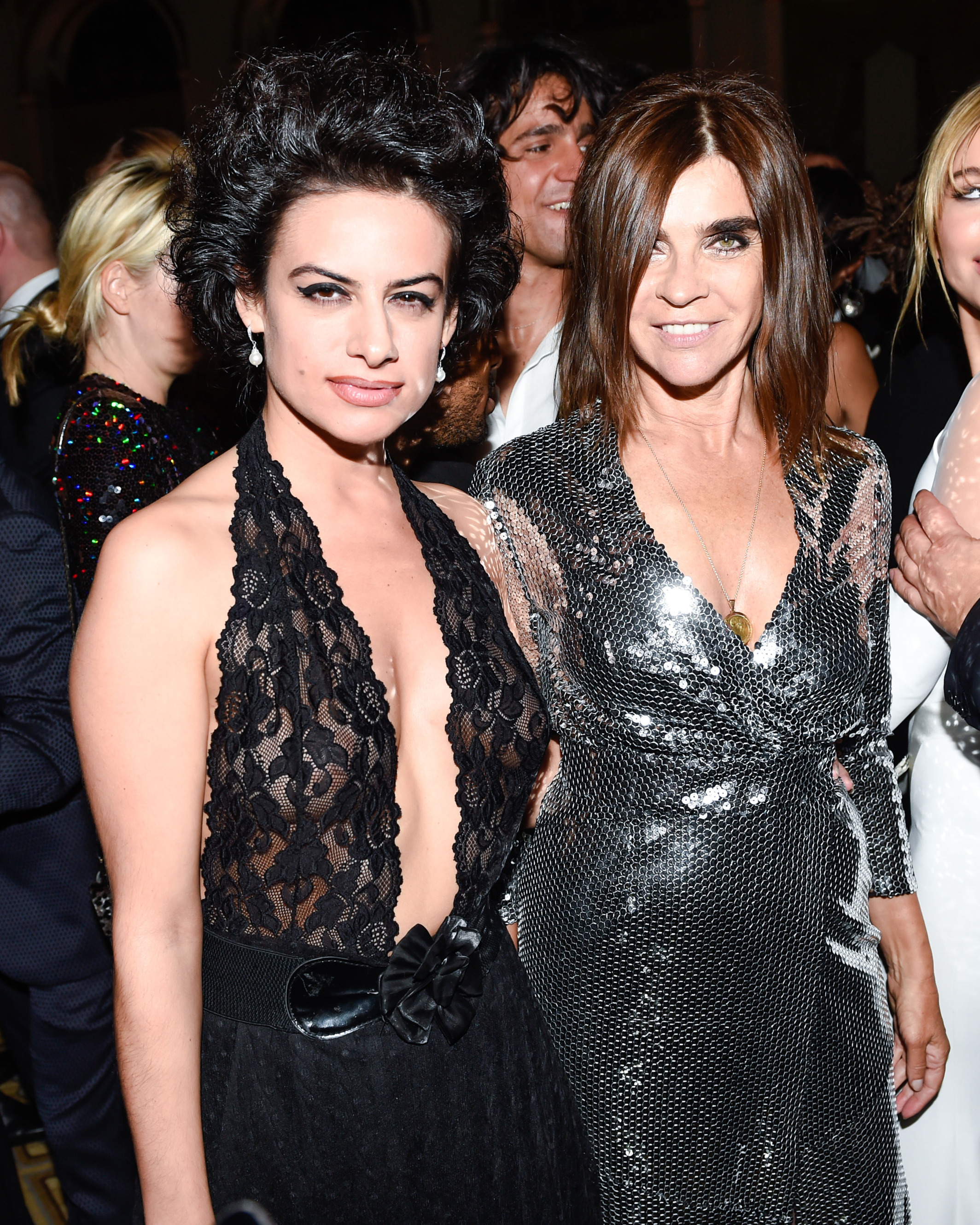 Carine Roitfeld and Elena Levon attend the 2015 Harper's BAZAAR ICONS Event at The Plaza Hotel on September 16, 2015 in New York City.