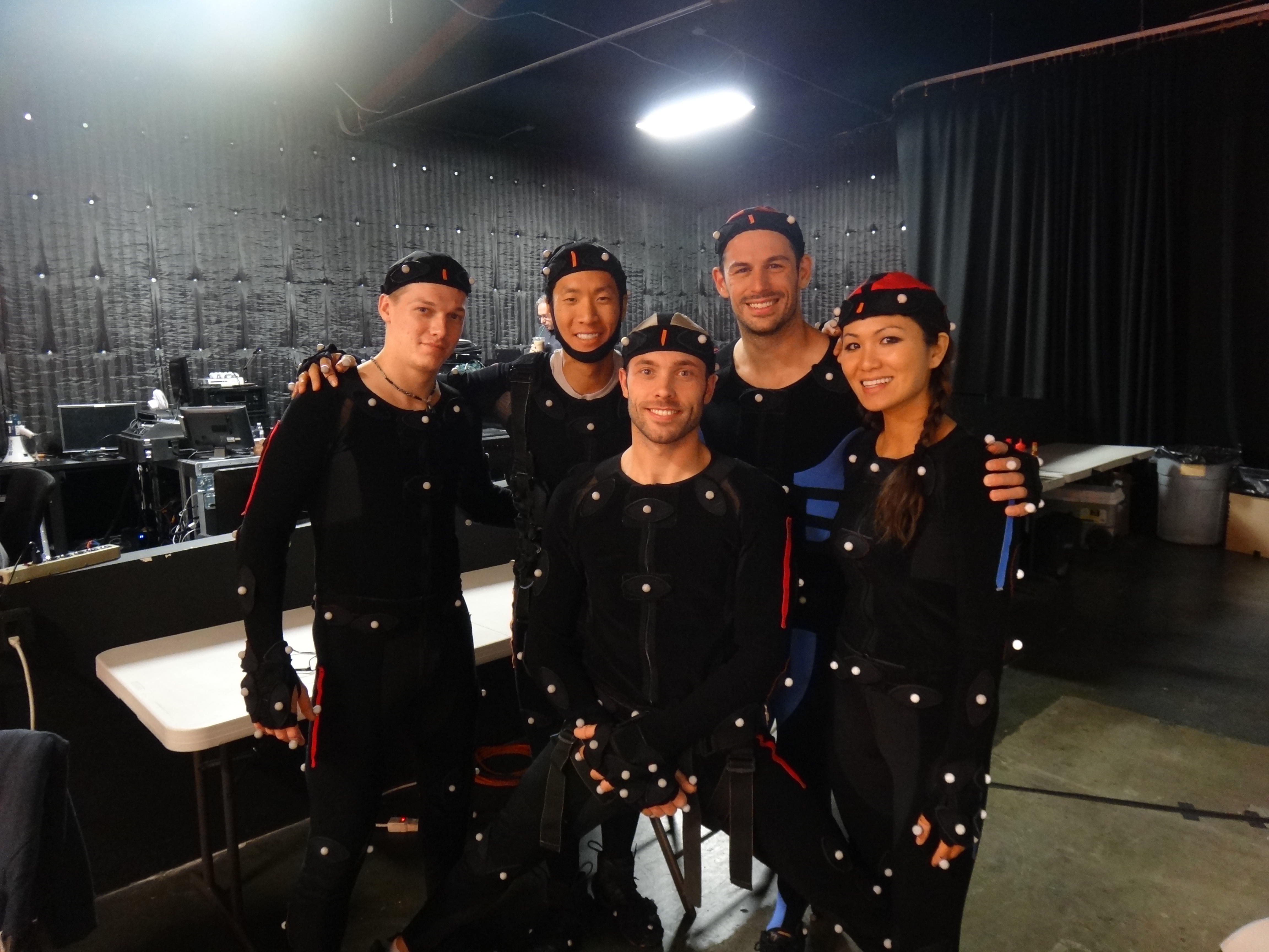 Motion capture crew for Kinect Star Wars video game