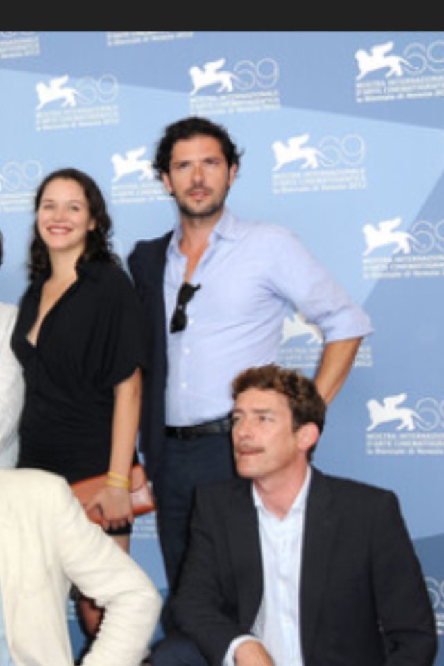 Melvil Poupaud, Joana de Verona and Marcello Urgeghe photocall Venice film Festival 