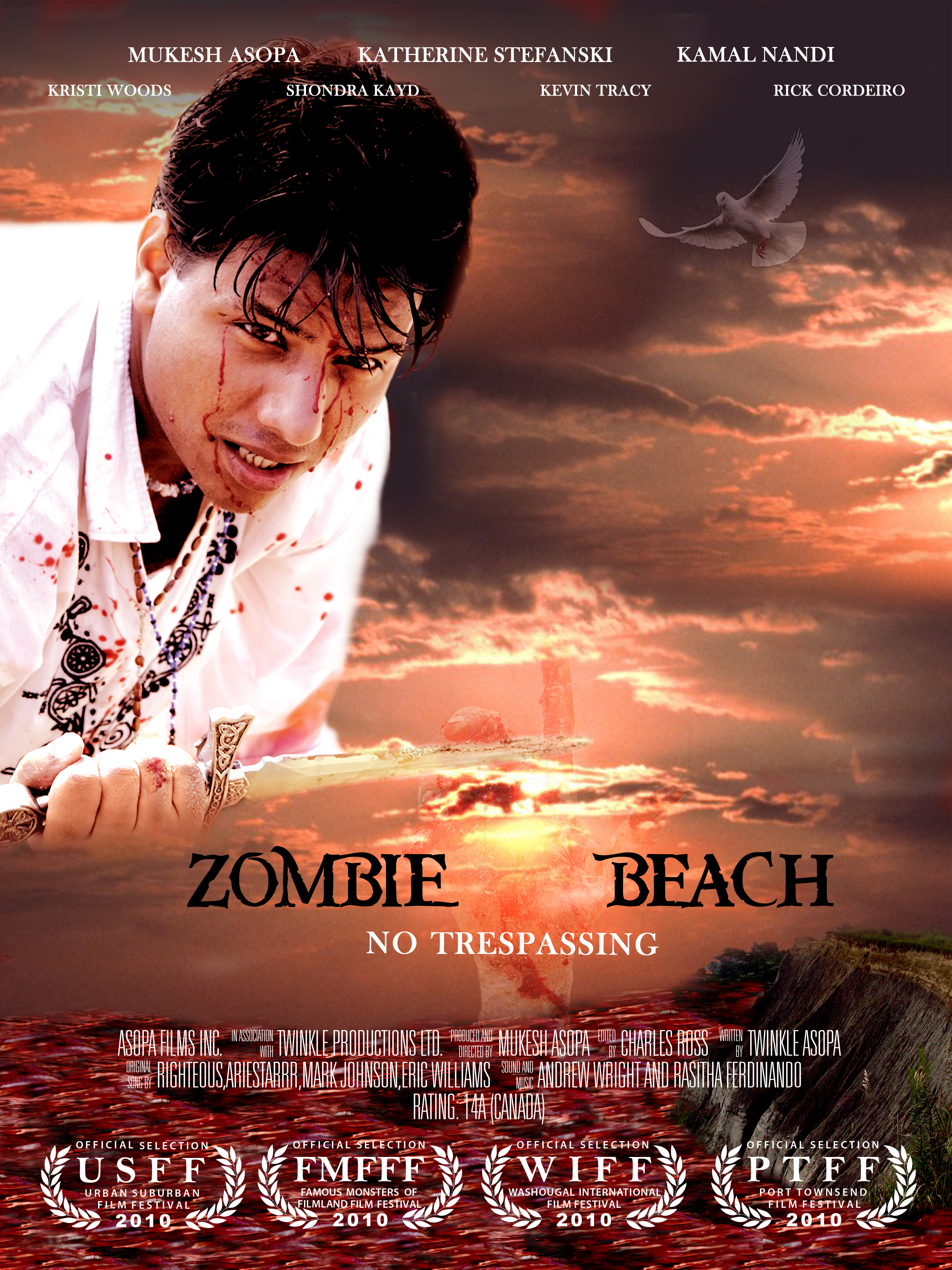 Zombie Beach Award Winning Film Poster.