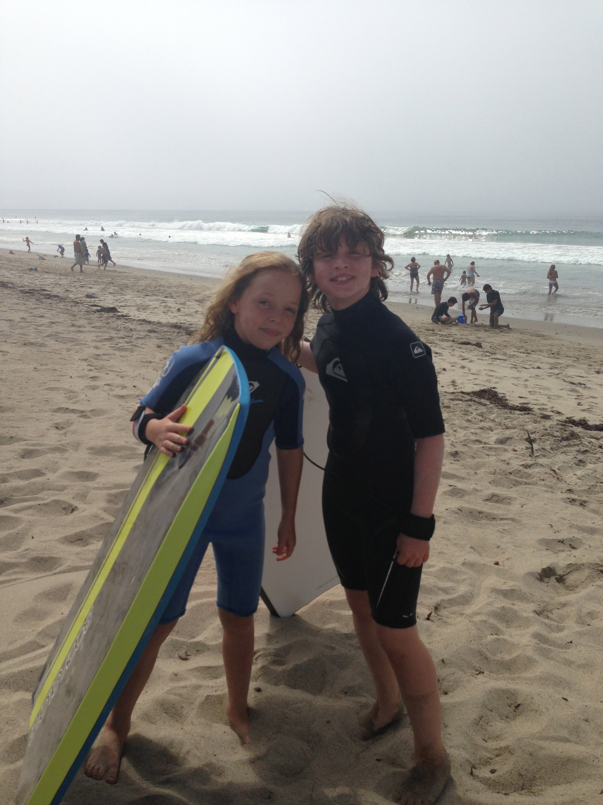 Boogie Boarding @ the beach with my sister, Lily Mae Silverstein.
