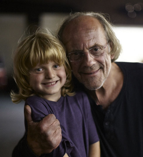 Jack Ryan Shepherd and Christopher Lloyd on the set of The Coin