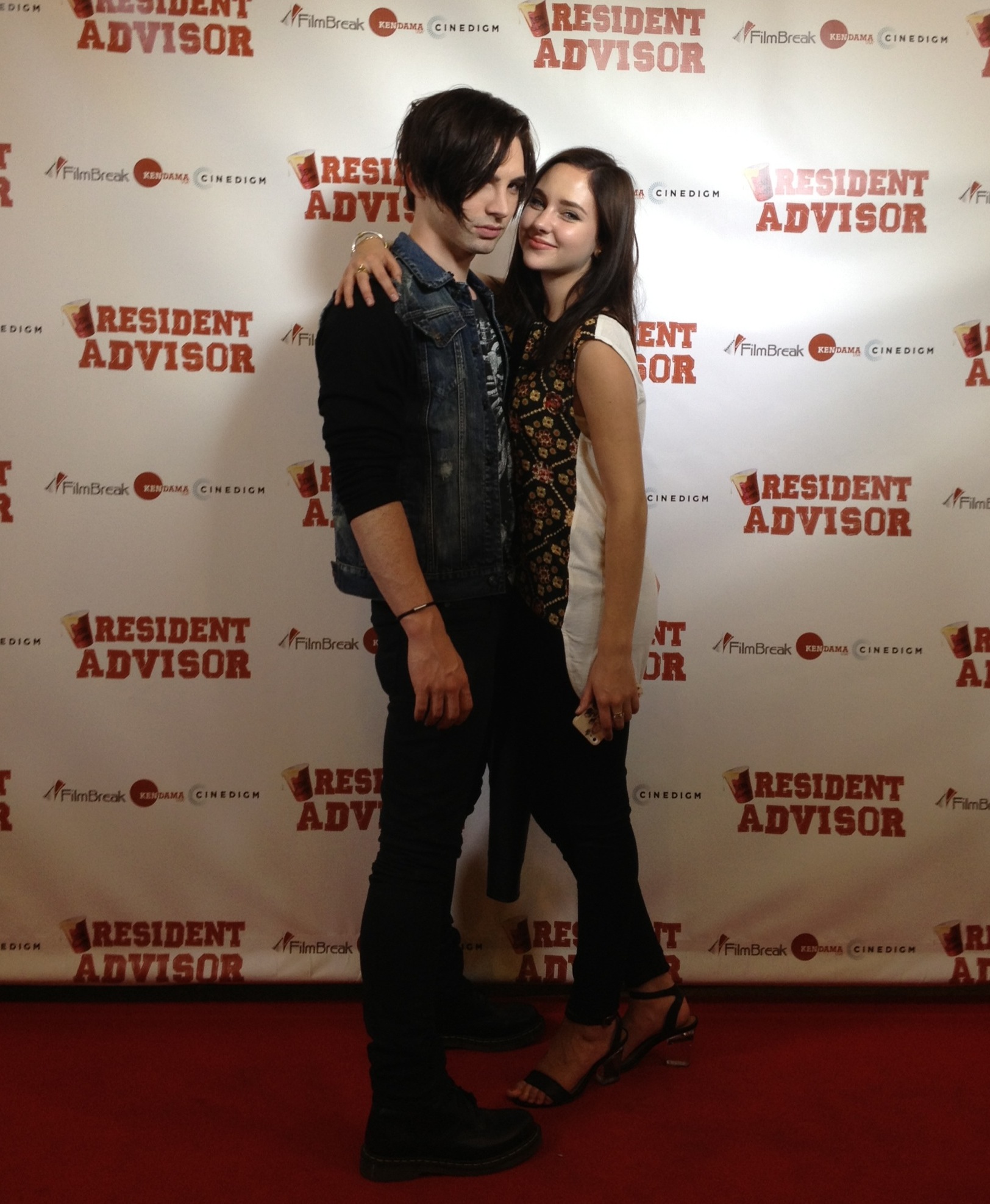 August Emerson and Haley Ramm attend the premiere of Resident Advisor.