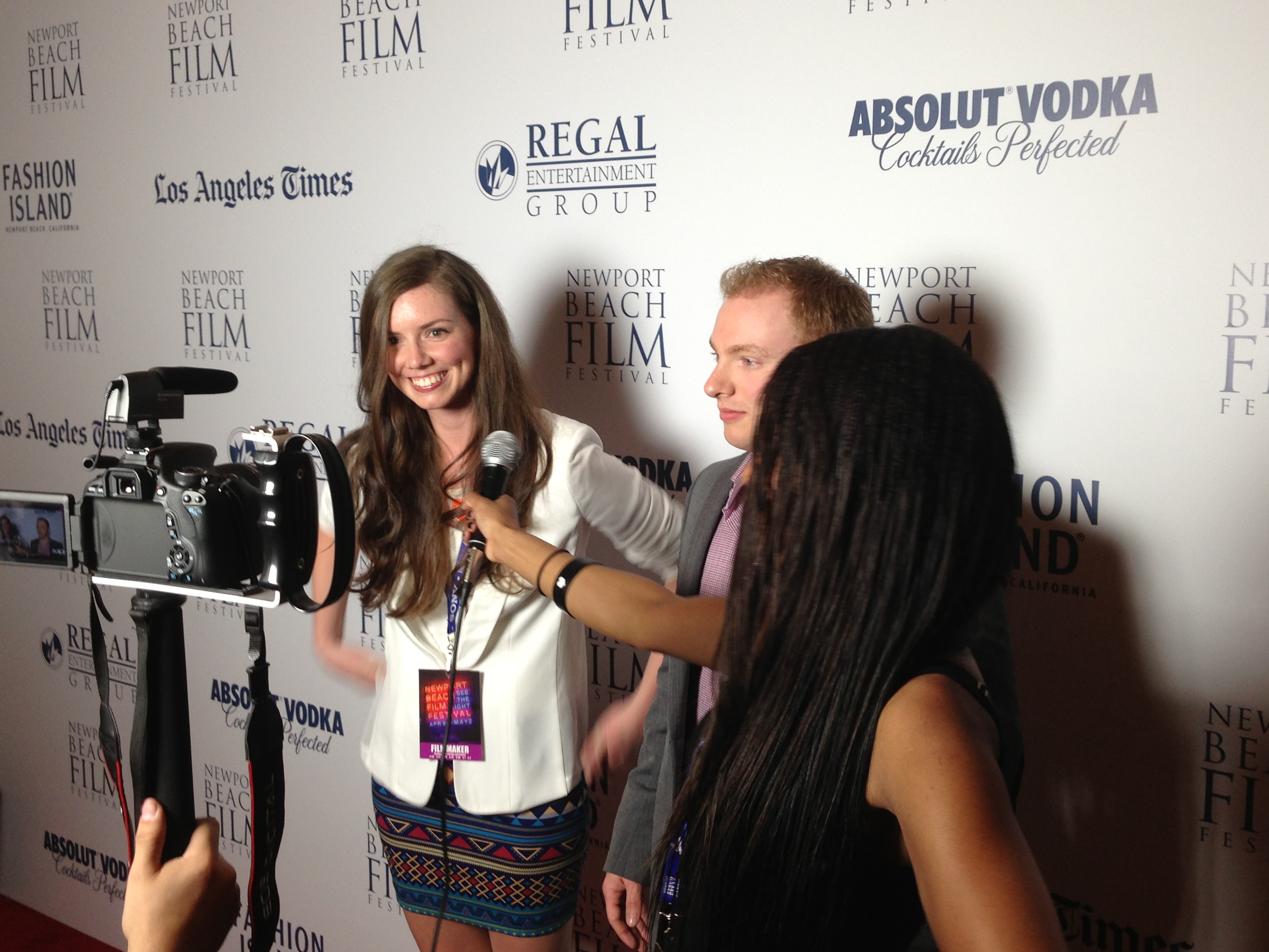 Erica Procunier and Zack Bernbaum at the And Now A Word From Our Sponsor Premiere