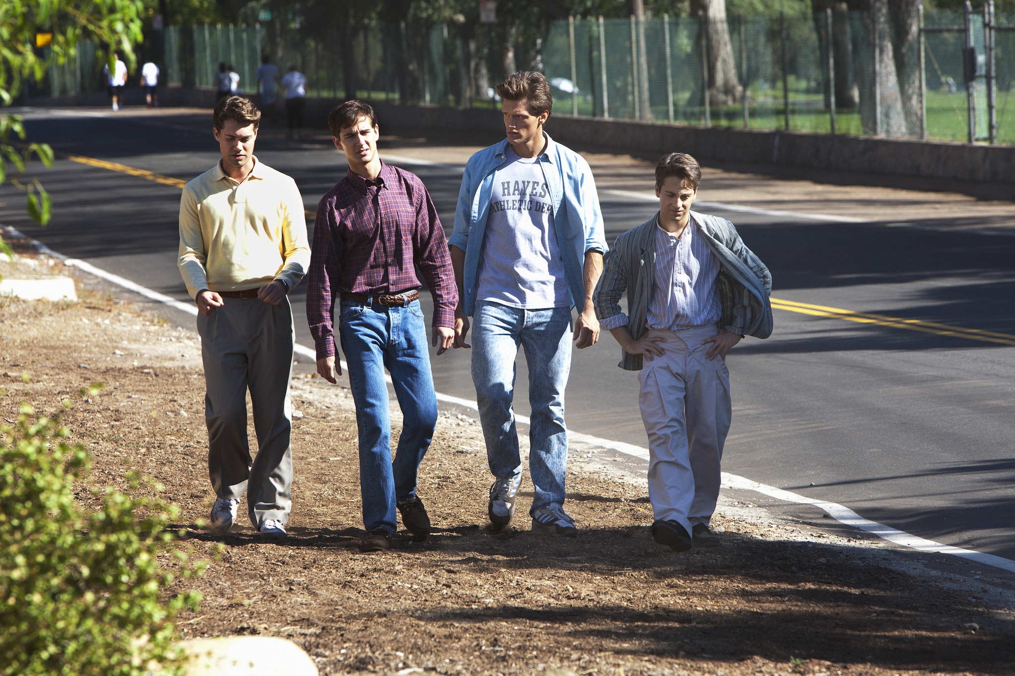 Still of Drew Seeley, Matt Bush, Kelly Blatz and Hartley Sawyer in Glory Daze (2010)