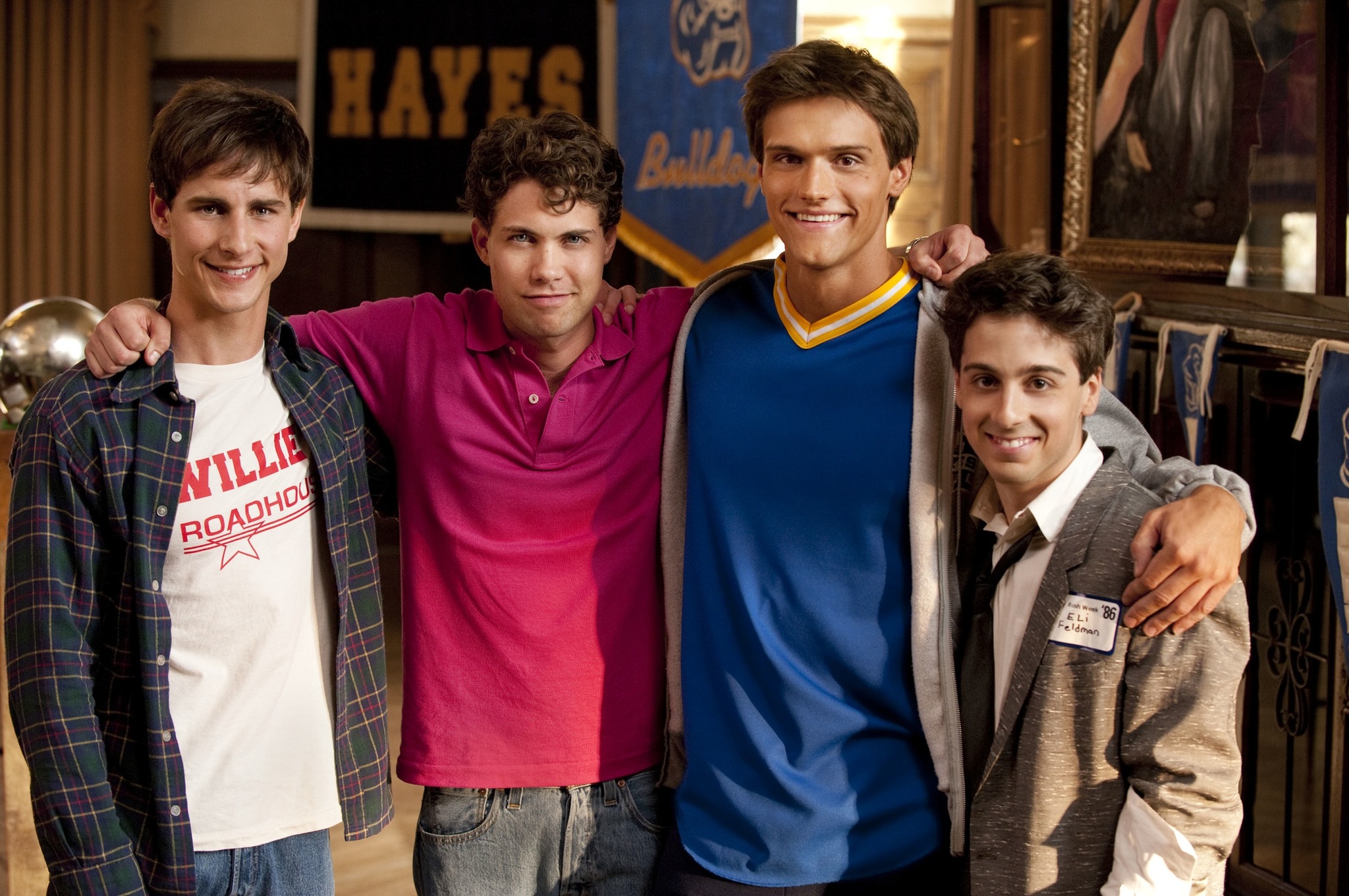 Still of Drew Seeley, Matt Bush, Kelly Blatz and Hartley Sawyer in Glory Daze (2010)