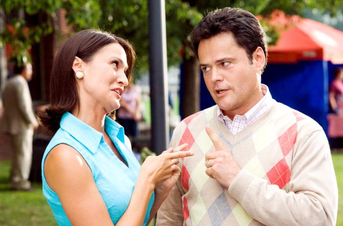 Julia Frisoli and Donny Osmond in College Road Trip