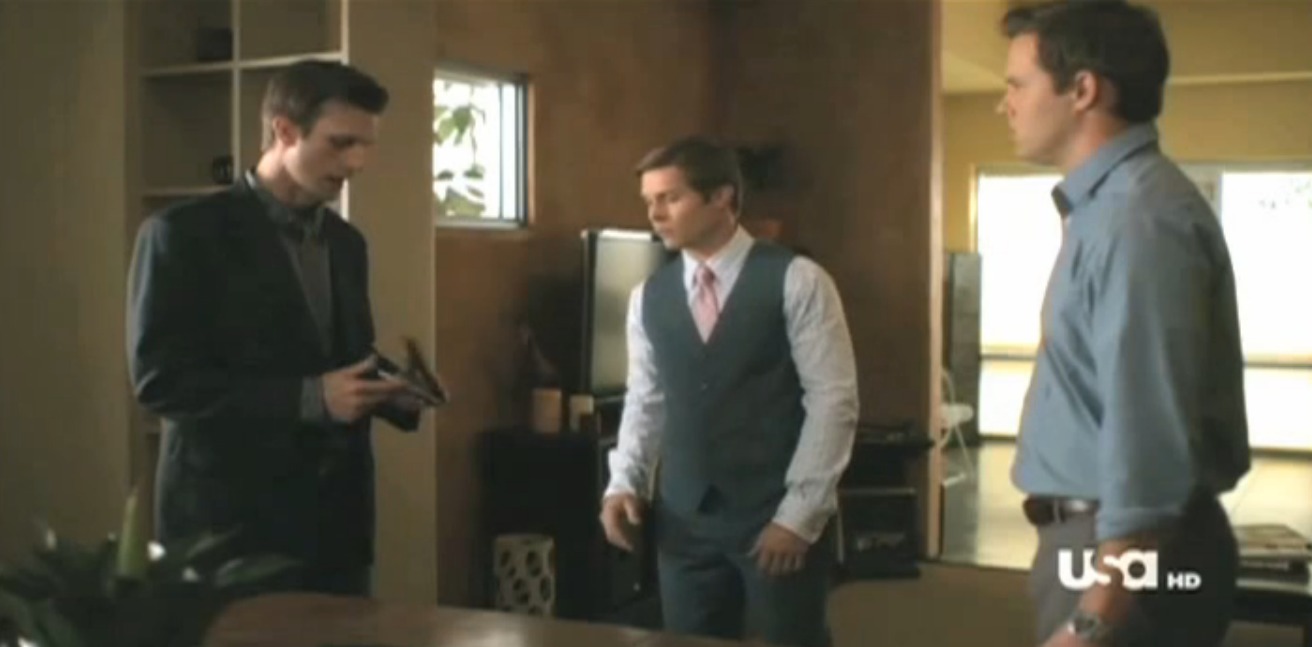 From In Plain Sight Season 3, with Frederick Weller and Travis Schuldt