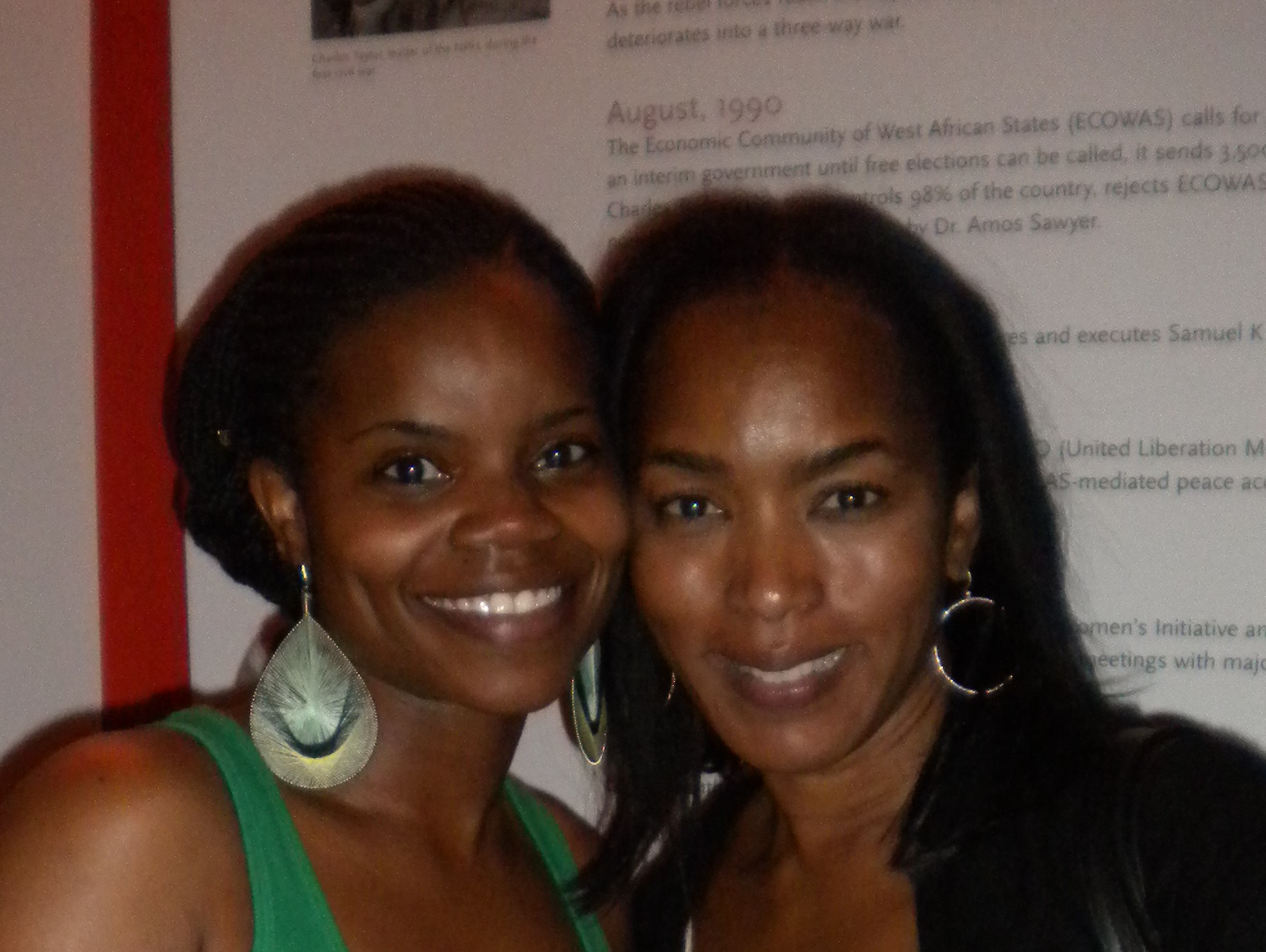Kelly Jenrette and Angela Bassett at production of Eclipsed