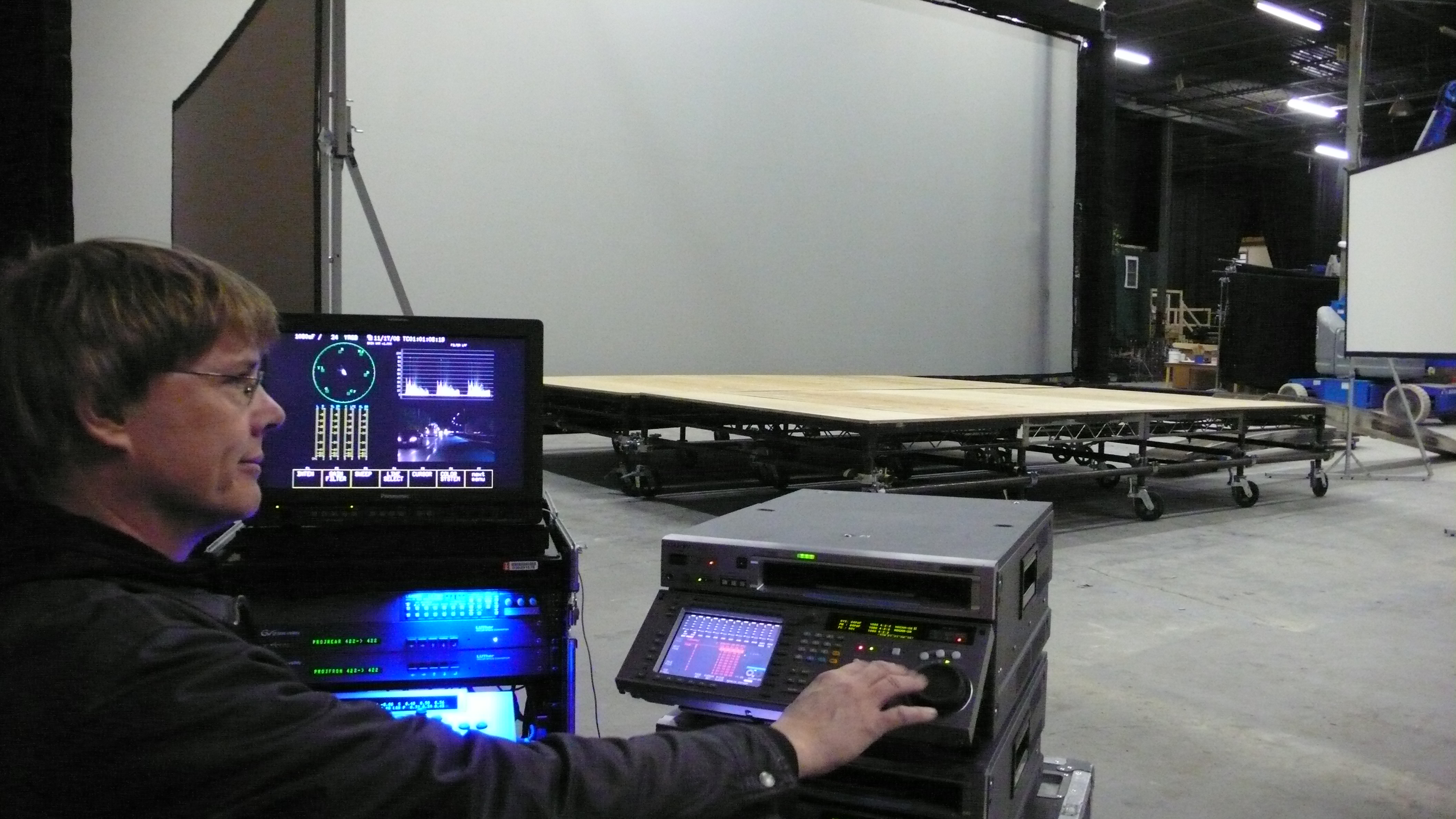 Rear Screen Compositing using DP Lights on set of 