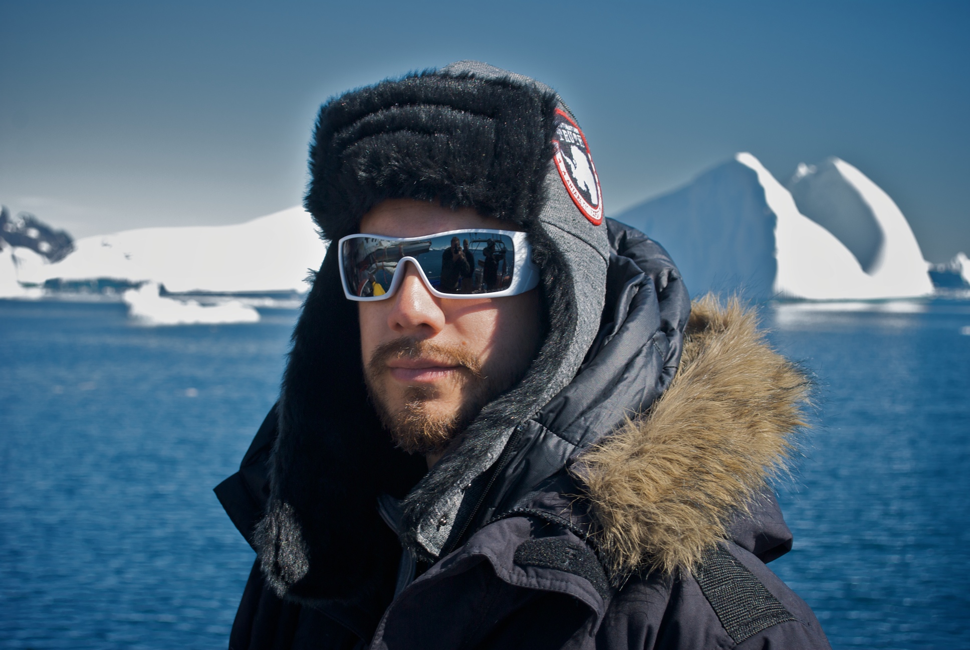 On set in Antarctica for 
