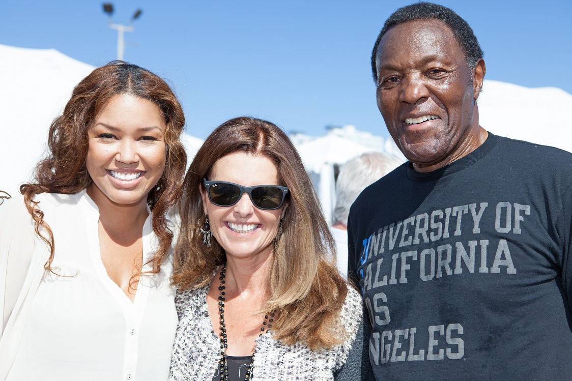 Raquel Bell, Maria Shriver and Rafer Johnson at the 14th Annual Pier del Sol event in Santa Monica.