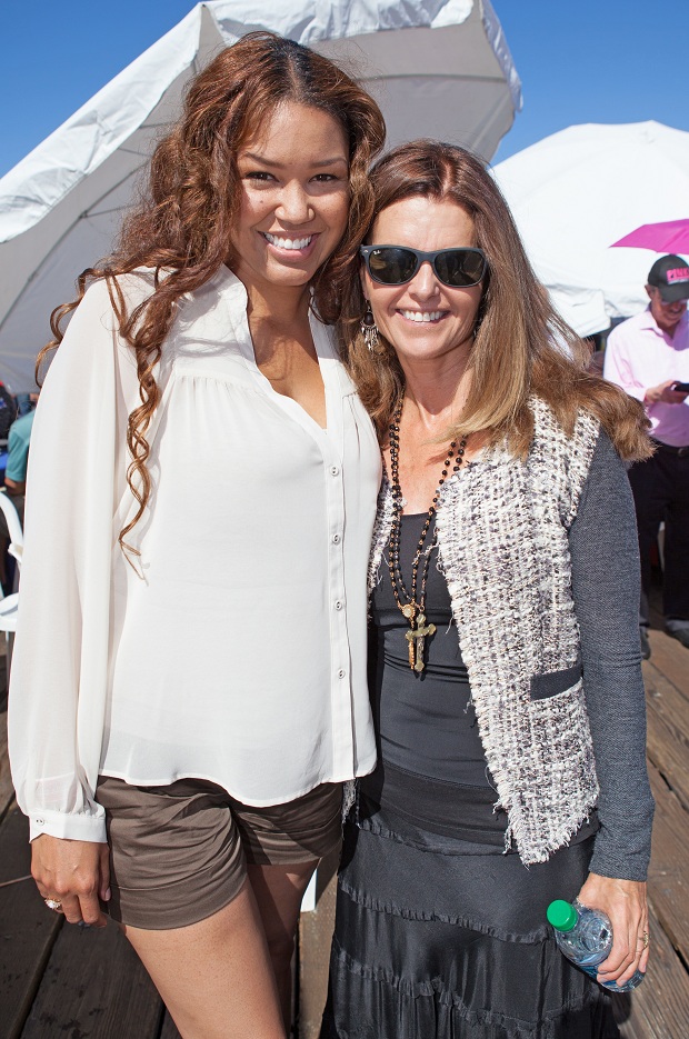 Raquel Bell and Maria Shriver at the 14th Annual Pier del Sol event in Santa Monica.