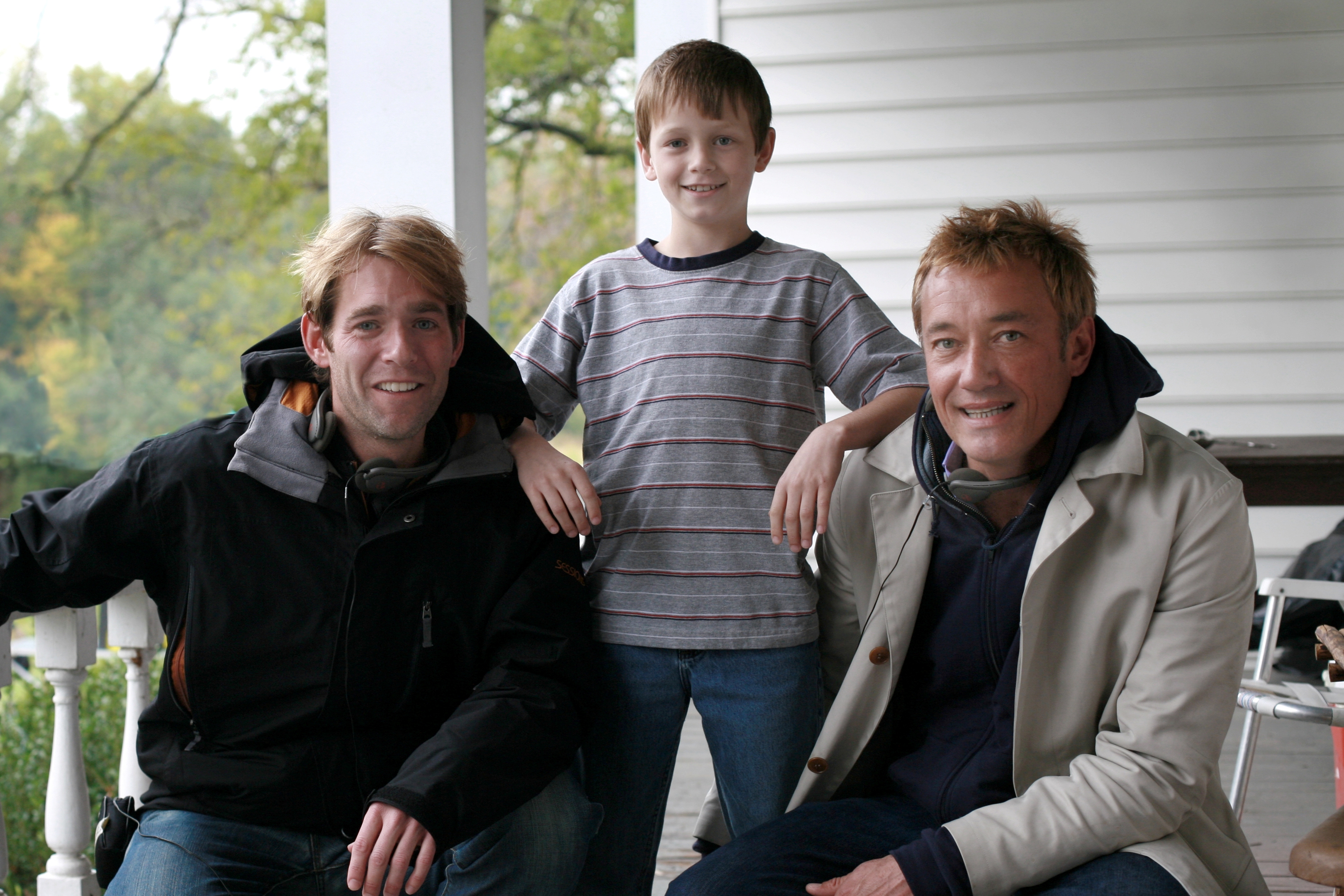 Kenny with writers/directors/producers Perry Moore and Hunter Hill on Lake City