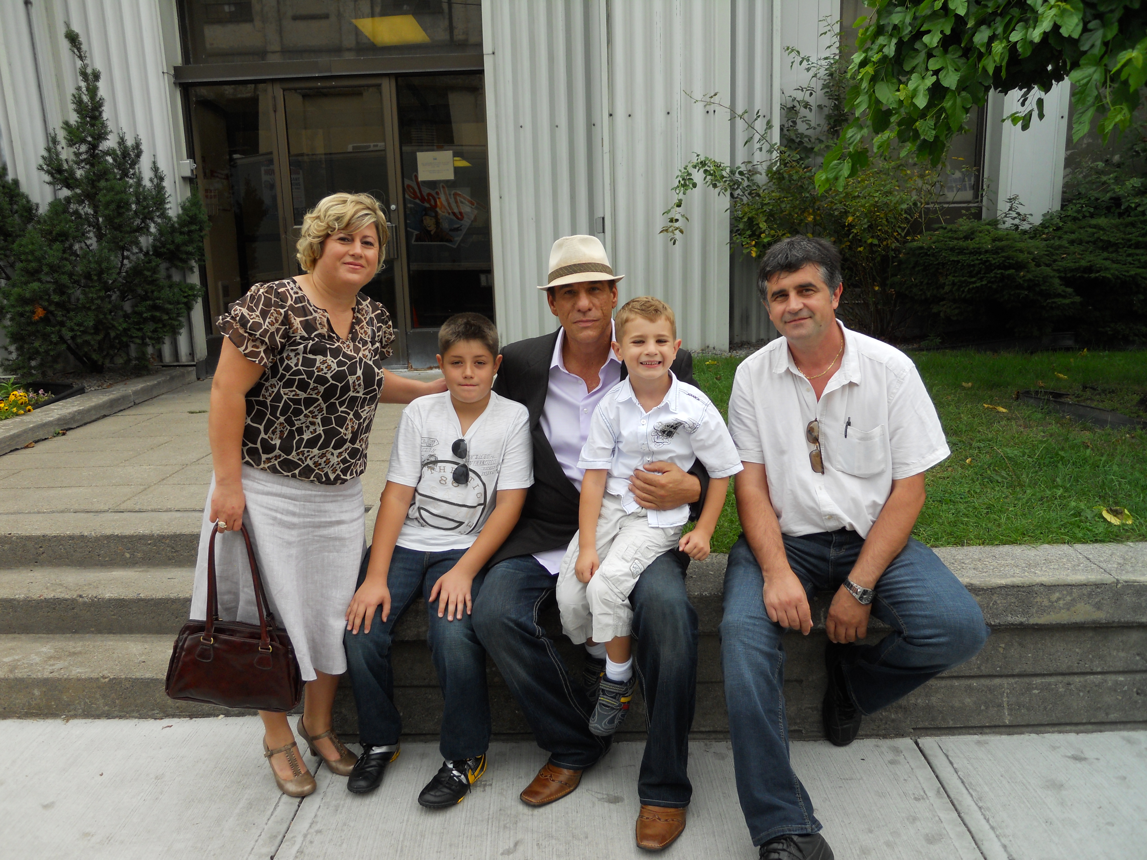 My family with Robert Davi In set of 