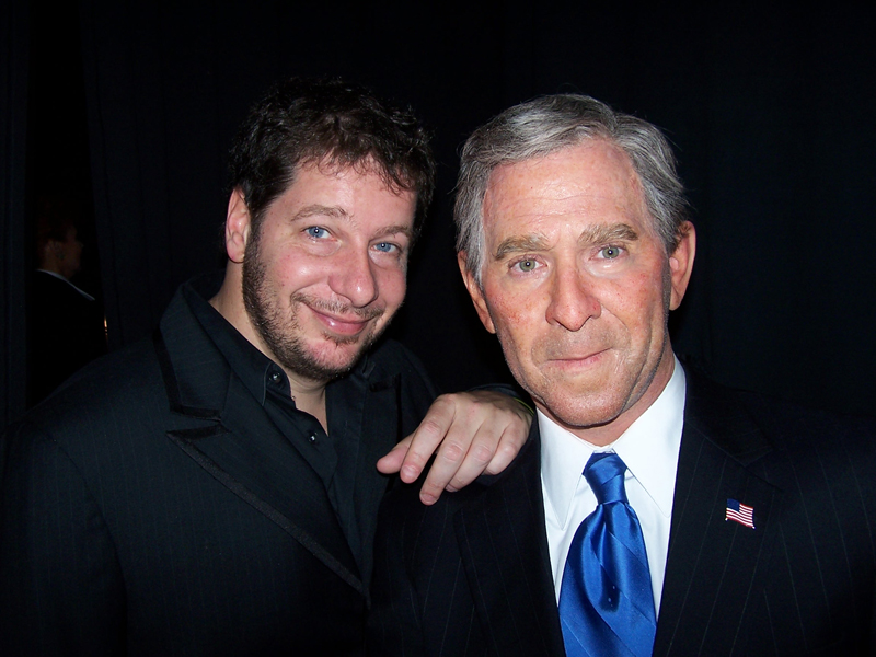 Jim Nieb (as George W Bush) and Jeff Ross from ABC