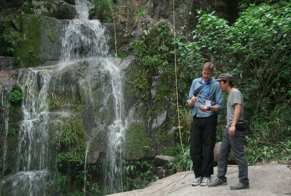 On location during filming of China Rush Season 3, with cameraman Jason Wong.