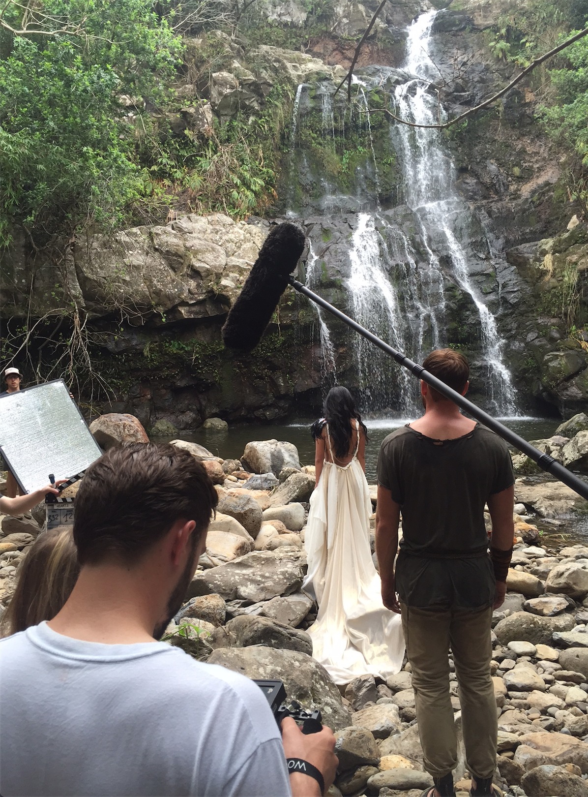 Behind the scenes of Serena shooting the film Hearts of Men in Kona, Hawaii. 2015.