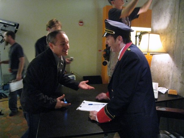 Ray Remillard with lead actor Gary Moore in The Bill Collector