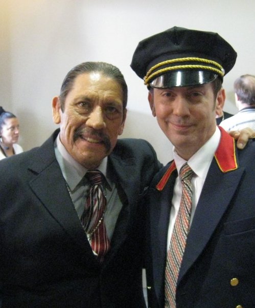 Ray Remillard and Danny Trejo on set of The Bill Collector