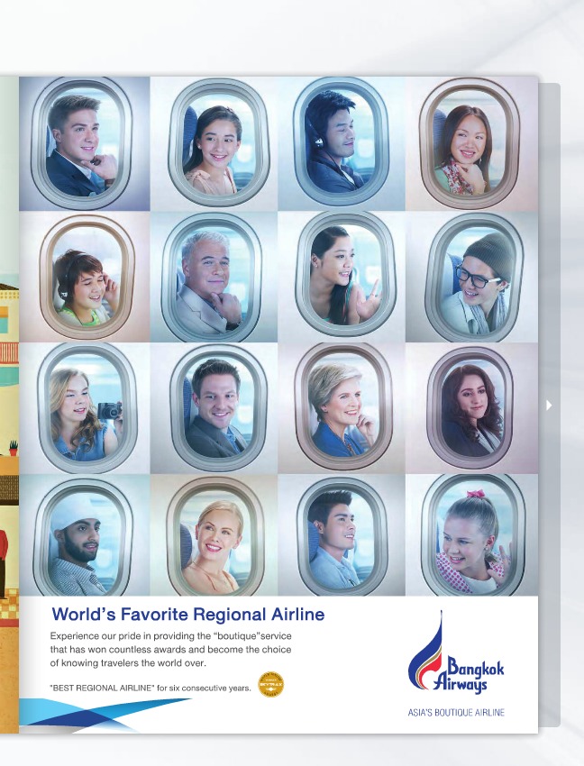 Bangkok Airways print ad and Skytrain banner