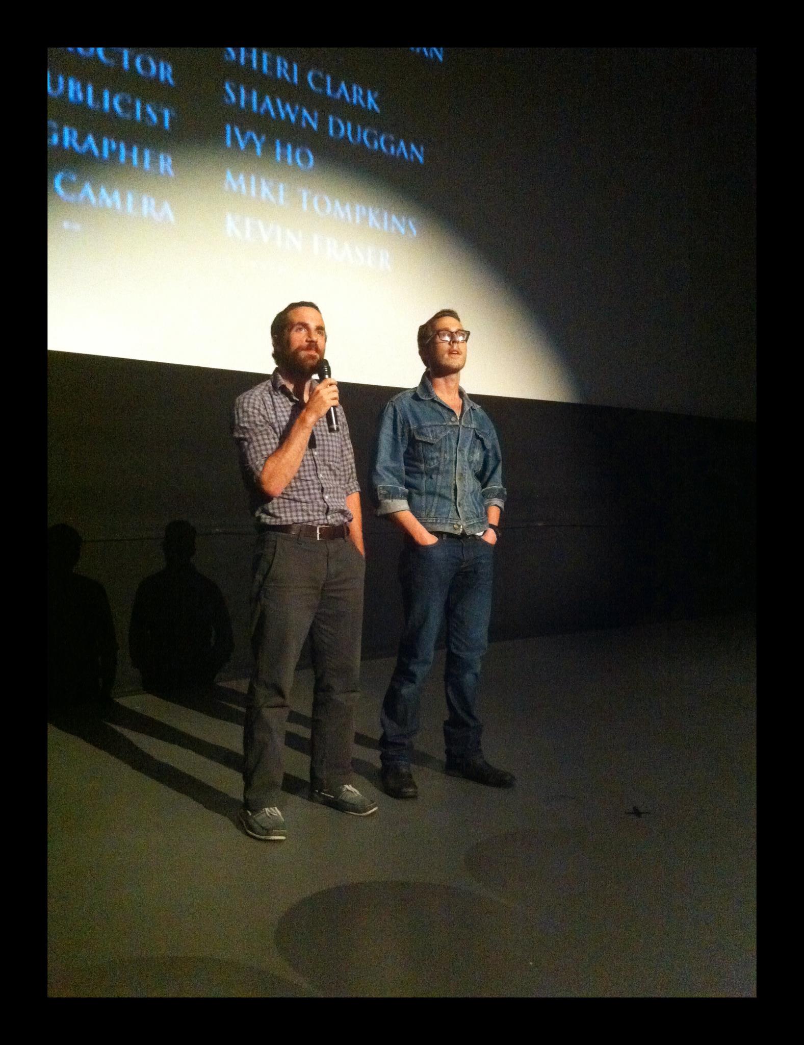 Stephen Chambers and Glen Matthews at The Corridor screening, Cinefest in Sudbury - Sept 2011.
