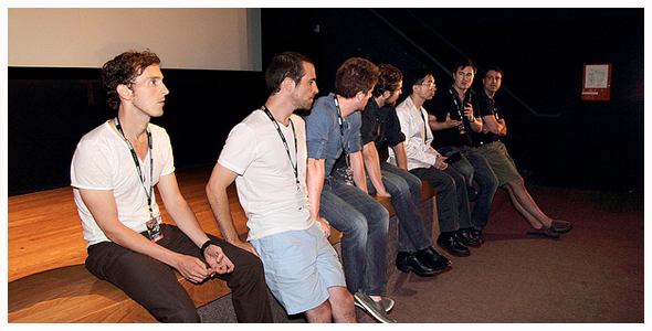 Chambers pictured during the Q&A with the cast, Director and Writer of The Corridor which screened to full houses at Fantasia Film Festival in Montreal.