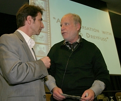 Ethan Marten and Richard Dreyfuss on stage at the OnFilm Festival.