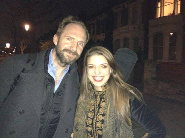 Ralph Fiennes and I working on his latest film soundtrack