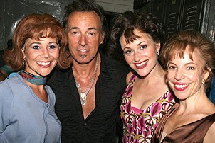 Bruce Springsteen and the Jersey Boys girls. I'm in the brown dress
