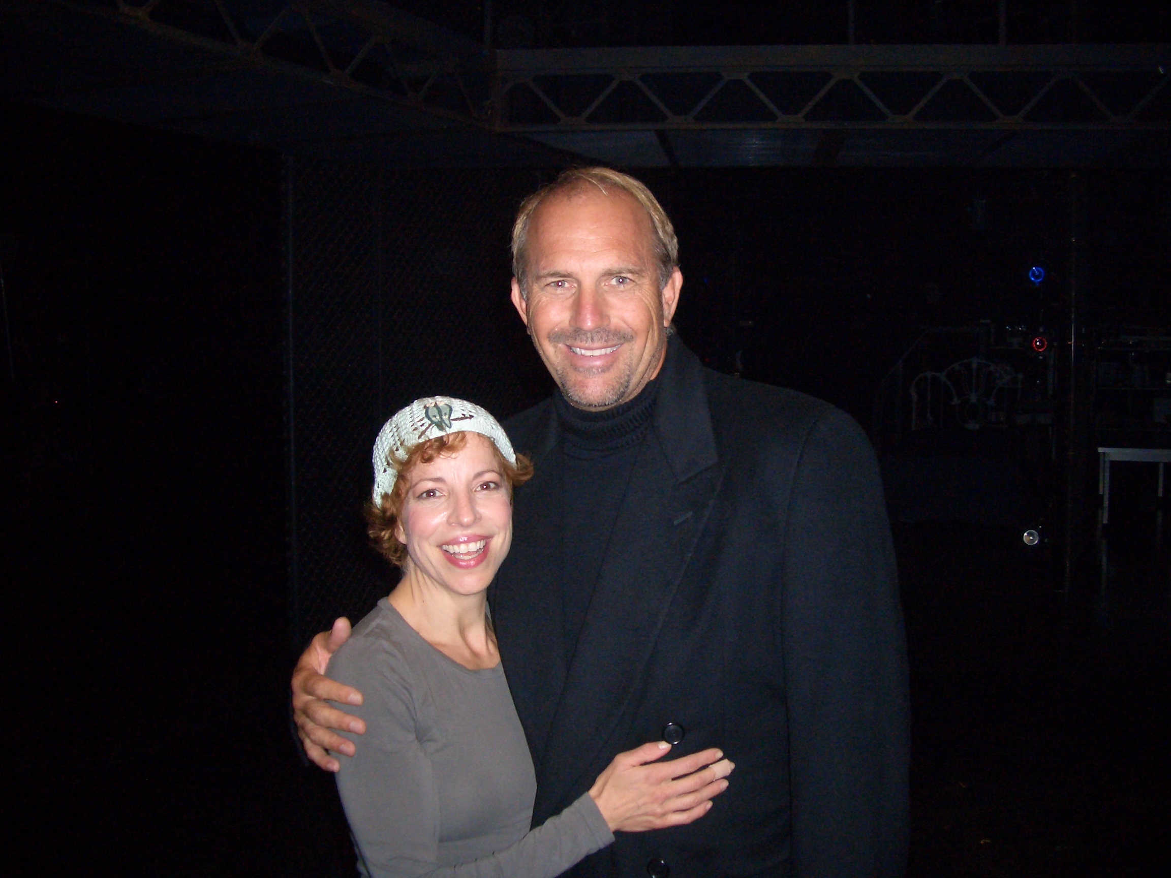 Kevin Costner and I after Jersey Boys show.