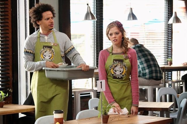 Still of Dreama Walker and Eric André in Don't Trust the B---- in Apartment 23 (2012)