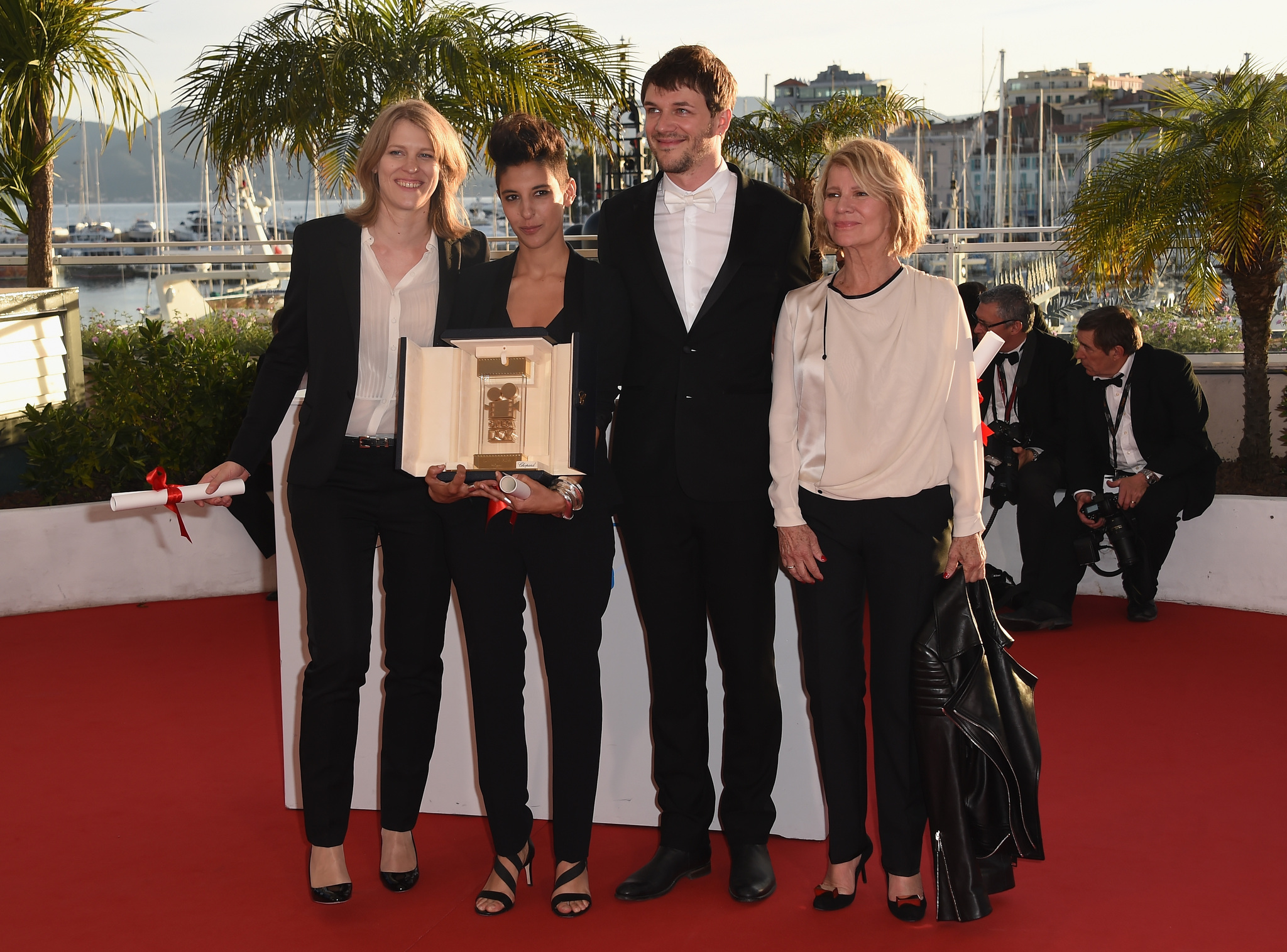 Marie Amachoukeli-Barsacq, Claire Burger, Samuel Theis and Nicole Garcia at event of Party Girl (2014)