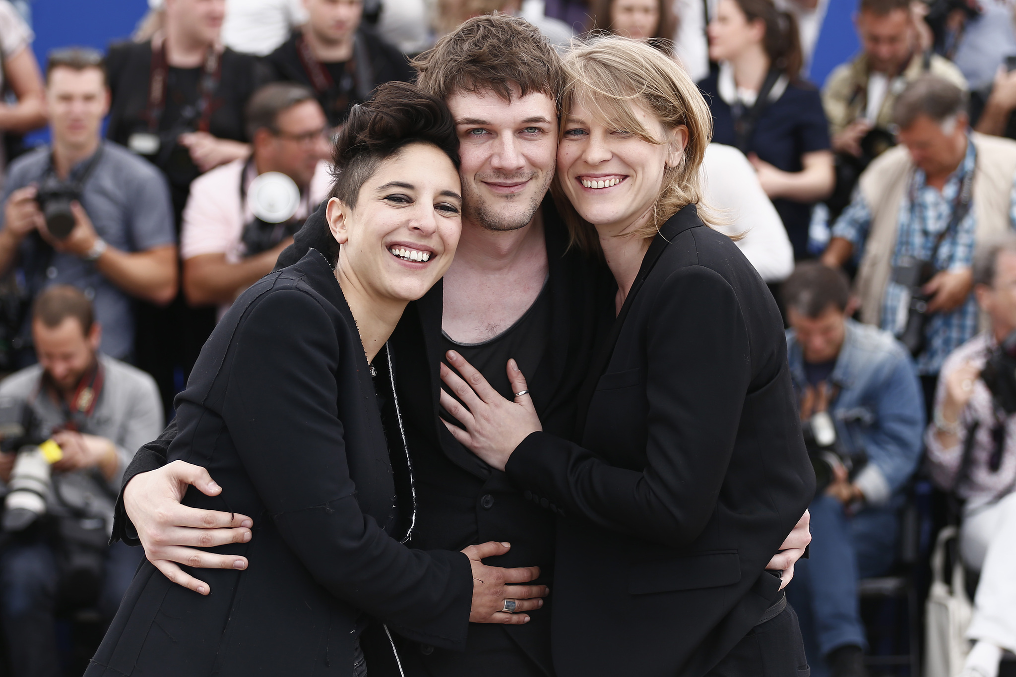 Marie Amachoukeli-Barsacq, Claire Burger and Samuel Theis at event of Party Girl (2014)