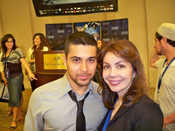 Sandy Baumann and Wilmer Valderrama at the NALIP - National Association of Latino Independent Producers conference.
