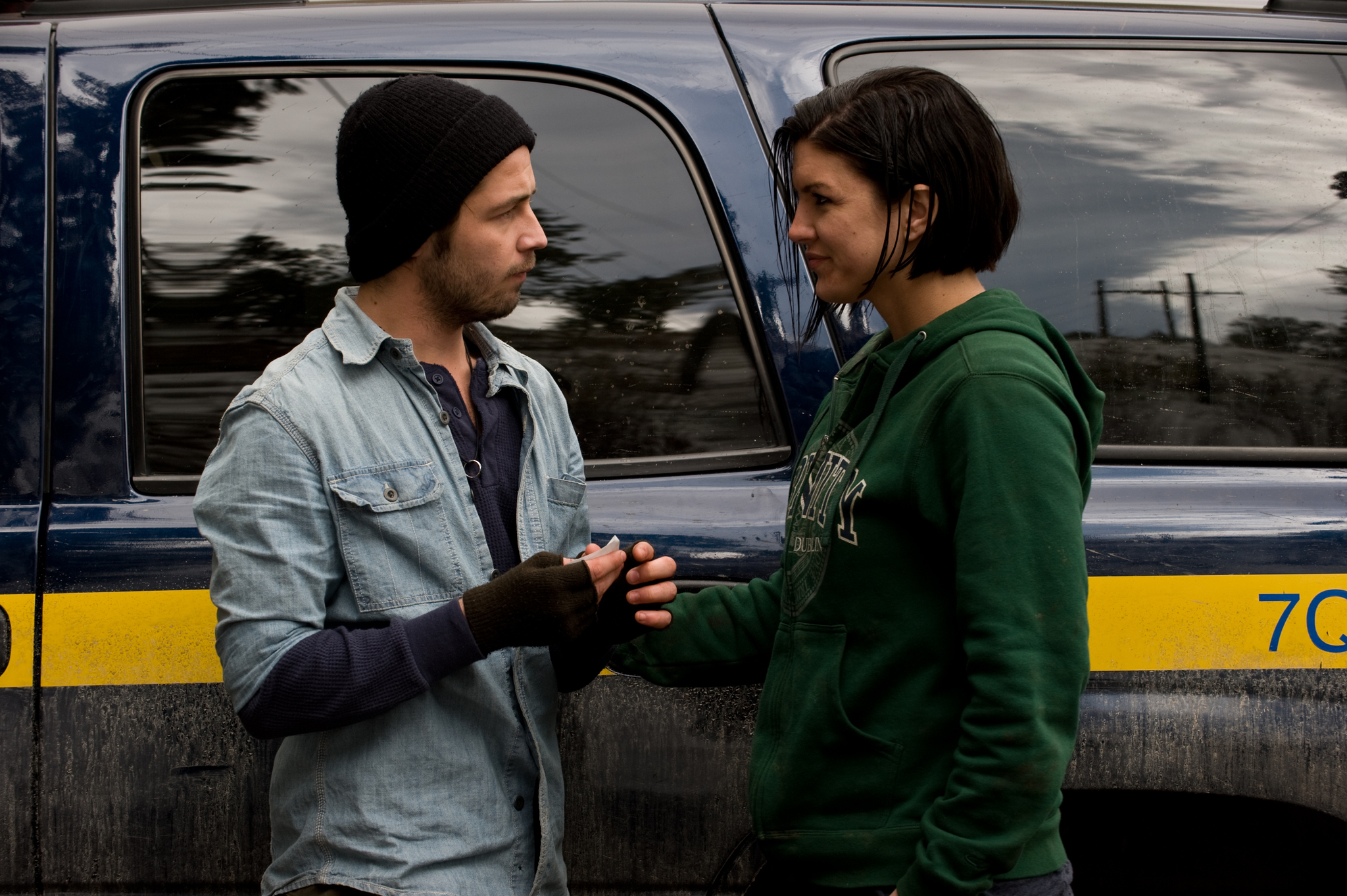 Still of Michael Angarano and Gina Carano in Melori Kein. Prarasta kontrole (2011)