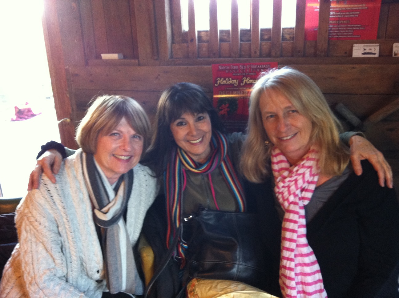 Candid shot of Lynne with friends Patty & Joyce