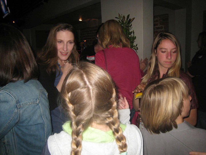 Charlene in a conversation with Casting Director Bonnie Gillespie at the Luminave Films Social in Hollywood on May 11, 2010.