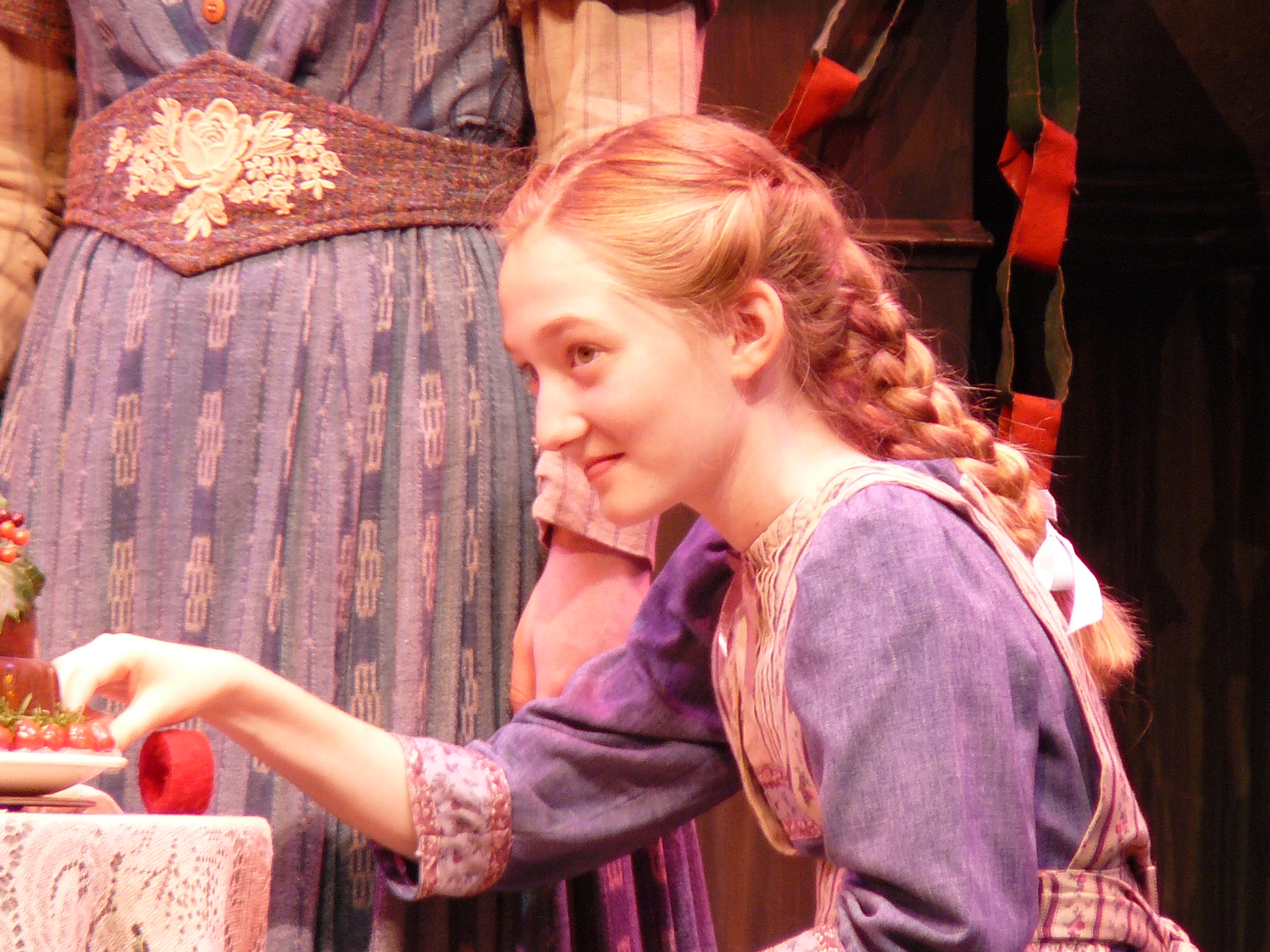 Charlene on stage as Belinda Cratchit in the 30th anniversary production of 