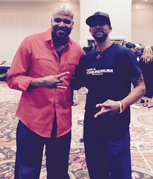 Chris Greene with Vincent M. Ward at the 2014 Spooky Empire horror convention.